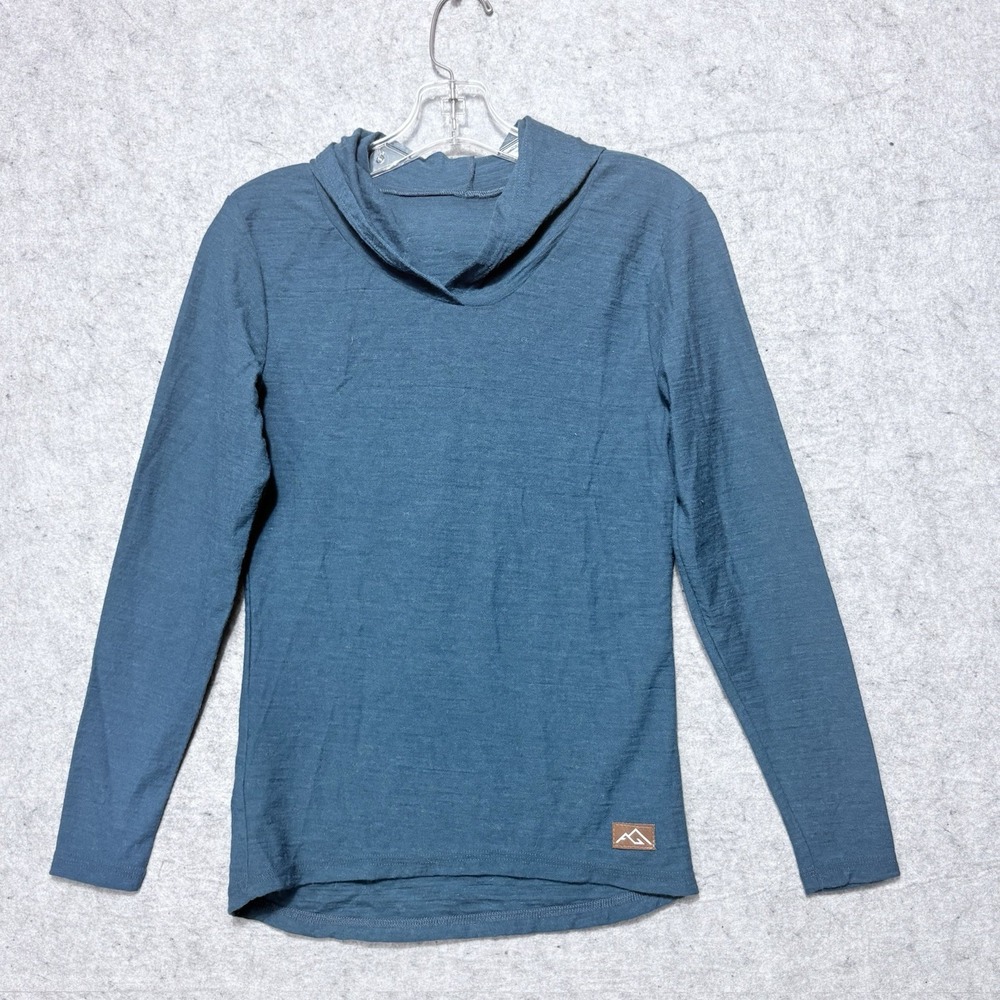 Long Sleeve Hooded Top - Blue